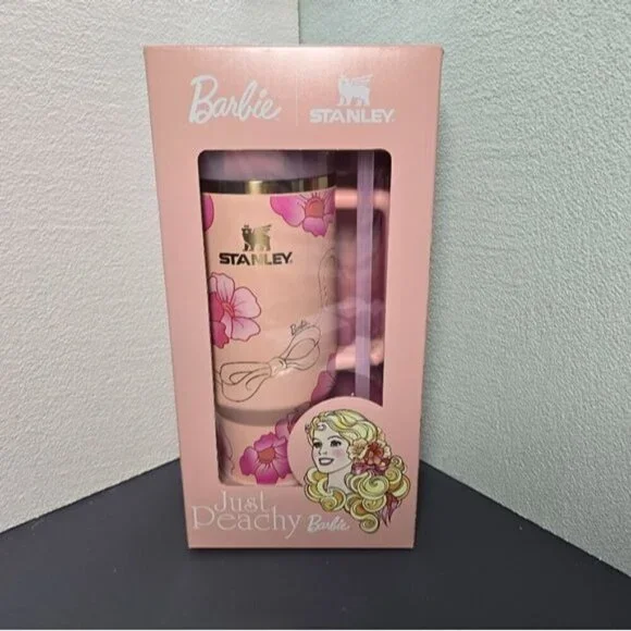 Barbie x Stanley Just Peachy Barbie 40 oz Tumbler Limited Edition NIB - Picture 1 of 4